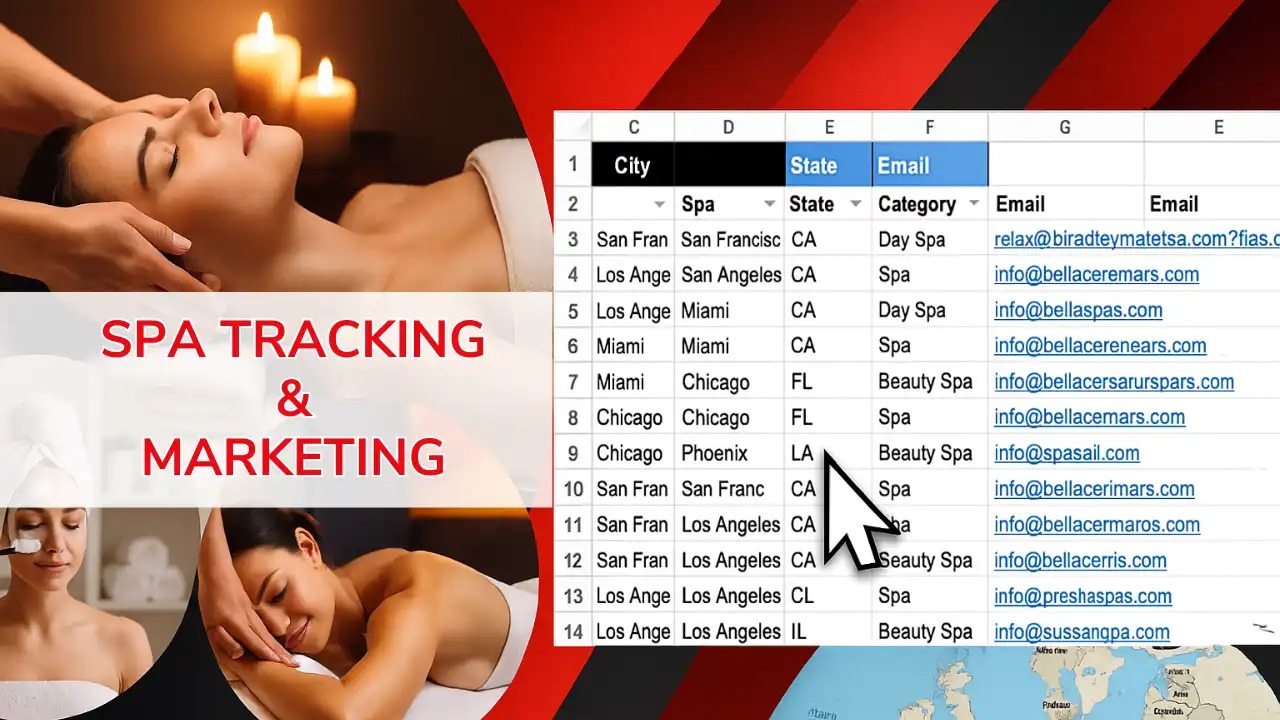 Product image showing spa tracking and marketing service for men’s spa with verified business leads.